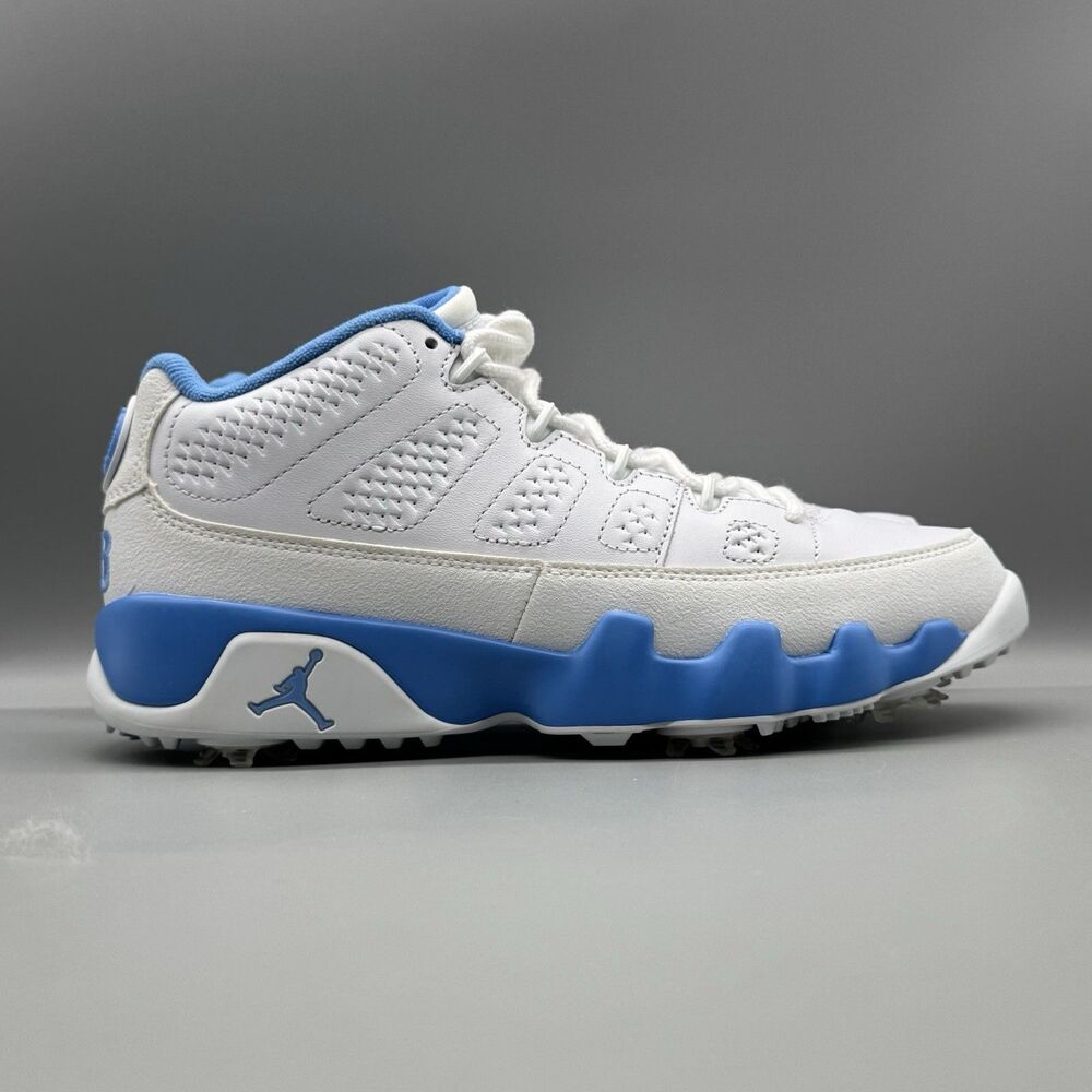 Nike Air Jordan 9 Retro Low Golf UNC University Blue White FJ5934-101 Men Size 7
